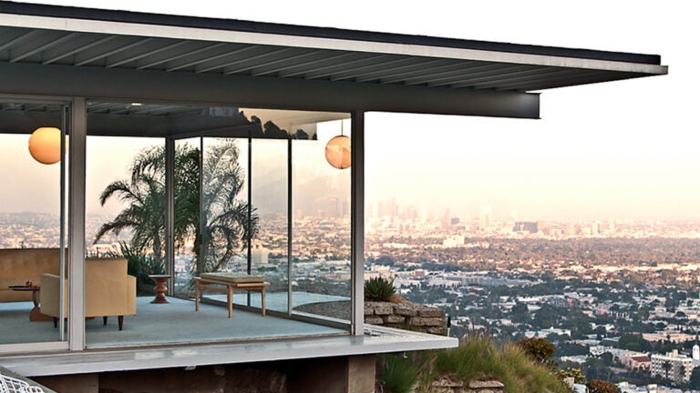 Home overlooking the Los Angeles skyline