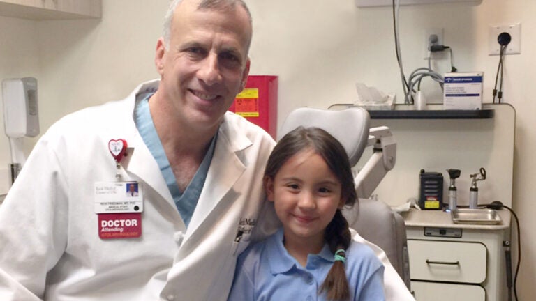 Adrianna Bowman with USC surgeon Rick Friedman