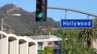 Hollywood stop sign