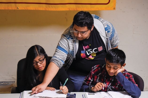 Jesus Jr. mentoring students