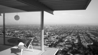 The side of a living room looking over Los Angeles