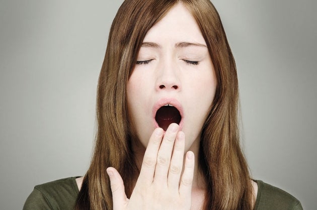 Women yawning