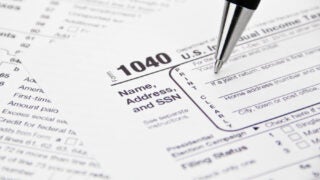 IRS 1040 tax form