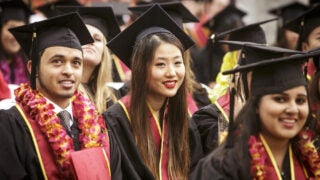 students at graduation