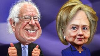 Hillary Clinton and Bernie Sanders