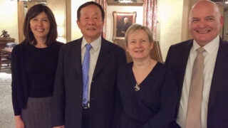 Eunjoo Pacifici, D.K. Kim, Frances Richmond and USC School of Pharmacy Interim Dean Glen Stimmel