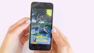 Person holding smartphone