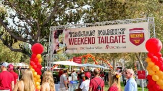 USC fans enjoying tailgating