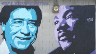 Cesar Chavez and Martin Luther King, Jr. mural in South LA
