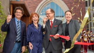 Ribbon cutting of Glorya Kaufman dance building