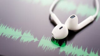 White apple headphones