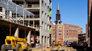 Construction at USC Village