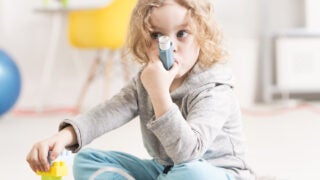 child using inhaler