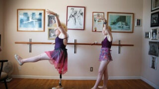 Mashamba sisters practicing dancing in a room