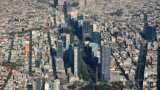 aerial view of Mexico City