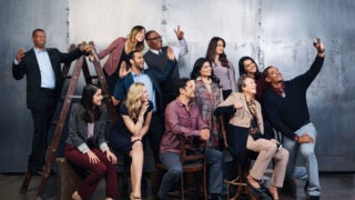 USC school of social work students posing. for a photo