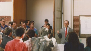 Members at one of the first meetings of USC Lambda
