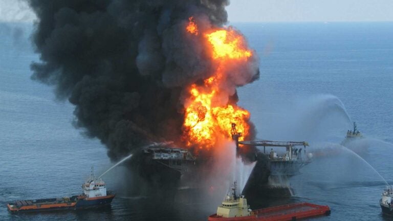 fire aboard a ship