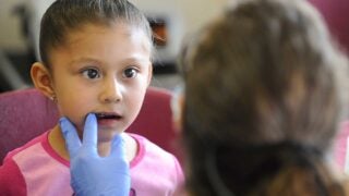toddler at dentist