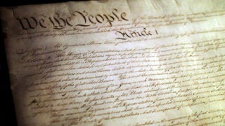 U.S. Constitution close up