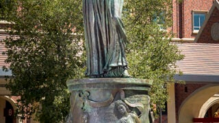 USC Hecuba statue at the USC Village