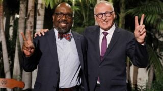 Reginald Tucker-Seeley and Edward L. Schneider fighting on