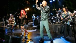 band performing on stage