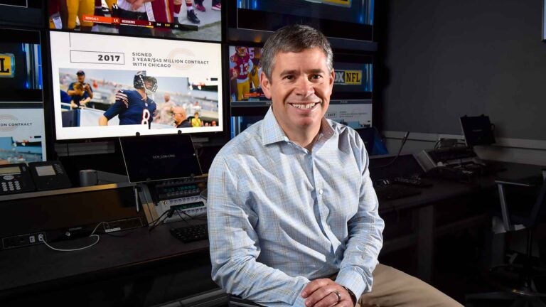 Jacob Ullman sitting in a producing studio