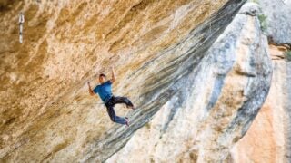 Jonathan Siegrist rock climbing