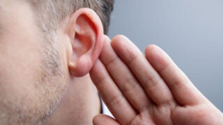 male listening