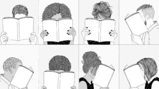 people reading illustration