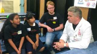 children learning about science
