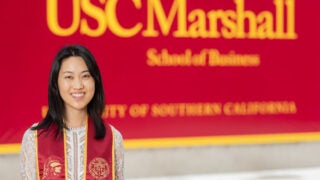 Eugenia Huang is grateful for her opportunities to study aboard and for the support she received from the dean of religious life and various mentors at the USC Marshall School of Business.