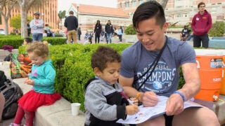 Kicks for Kids is a nonprofit organization that was started by USC students to invite local children with disabilities to campus.