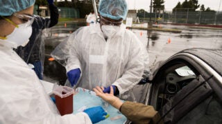 For the first round of COVID-19 antibody testing done on April 10 and 11, USC Price and the Los Angeles County Department of Public Health identified six sites for drive-thru testing.