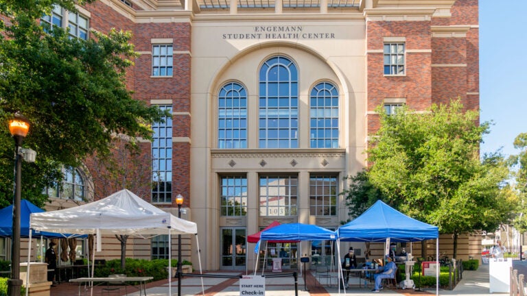 Forty staff members are on site at Engemann Student Health Center to treat students each day, in addition to many more who are working remotely over video.