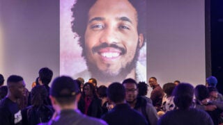 Hundreds gathered to celebrate Victor McElhaney’s life at a memorial service on campus on March 19, 2019. (USC Photo/David Sprague)