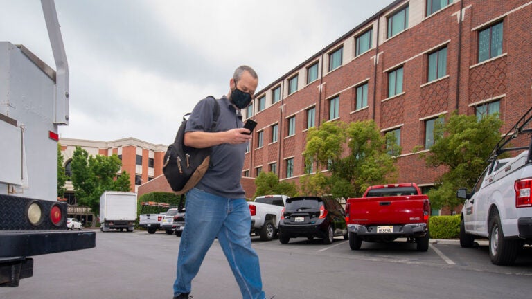 Matthew Dean, who works in Irani Hall, is one of the small number of researchers working on campus. (USC Photo/Gus Ruelas)