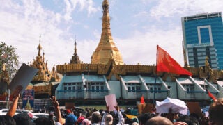 protests in Myanmar
