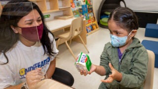 teacher and young student