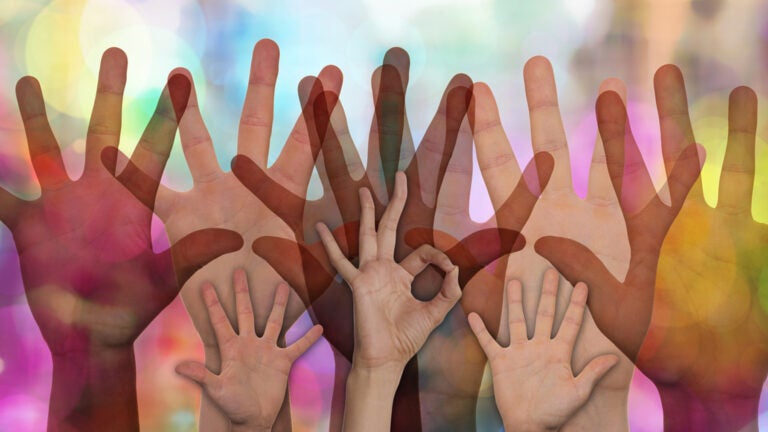 hands raised