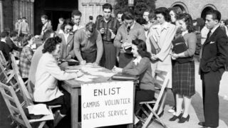 USC students volunteered to support the war effort 10 days after the attack on Pearl Harbor