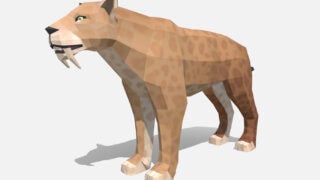 saber-toothed cat rendering