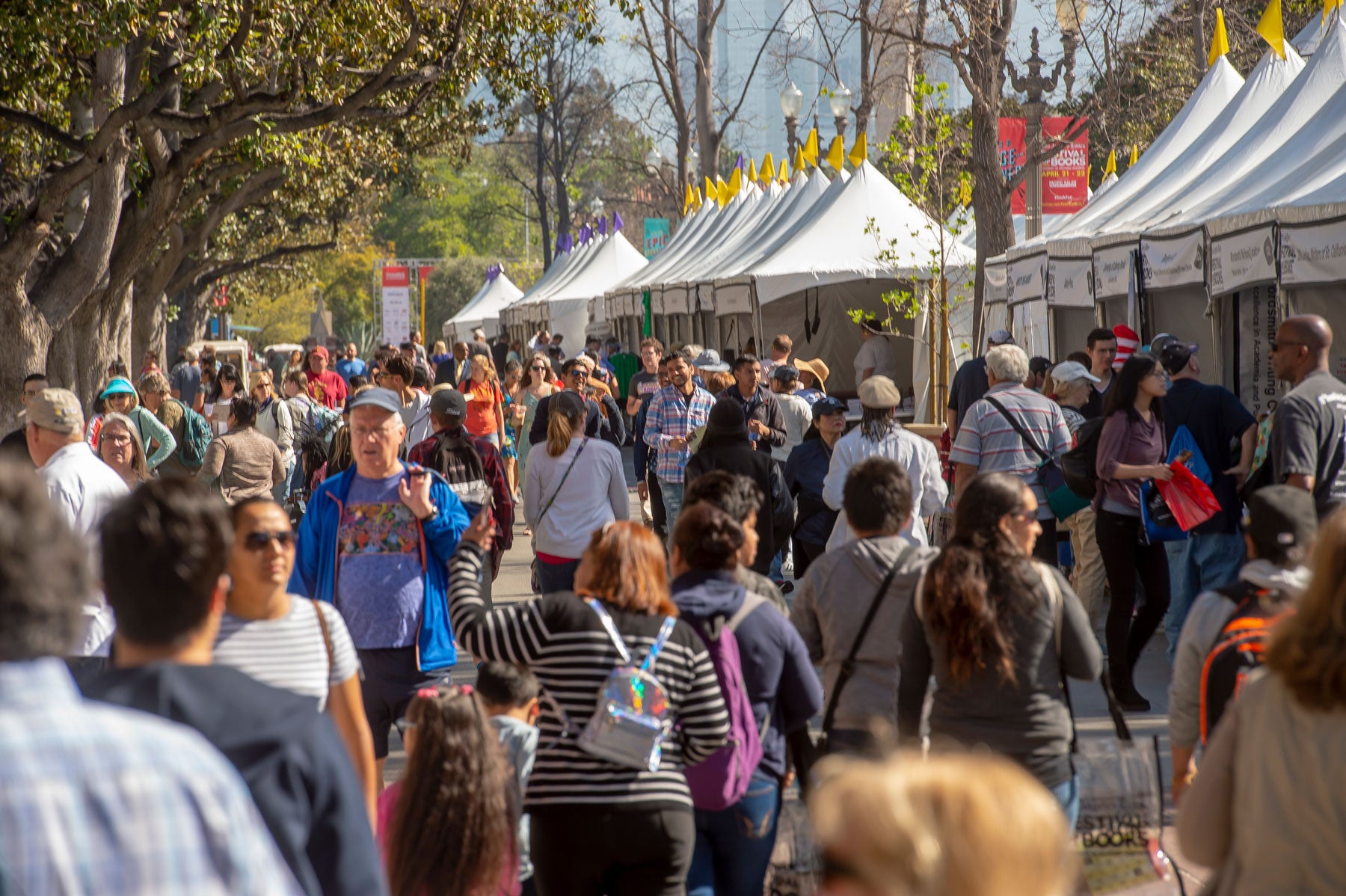 USC University Park Campus busy with preparation for Festival of Books