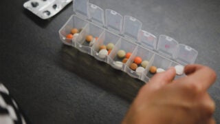 prescription drugs in a pill box