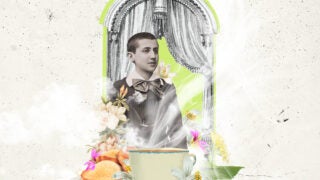 Boy surrounded by aromatics
