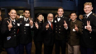 USC Veterans and ROTC group photo at annual gala