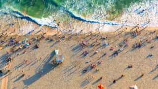 aerial view of beach