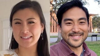 Catherine Laing and Derek Mio