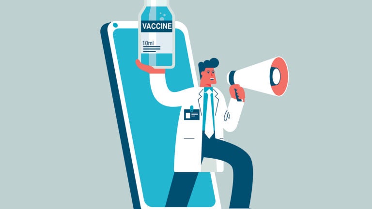 vial and doctor illustration